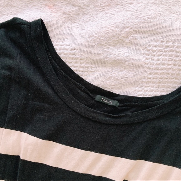 Max Rave black and cream striped tunic with ribbon - Picture 4 of 5